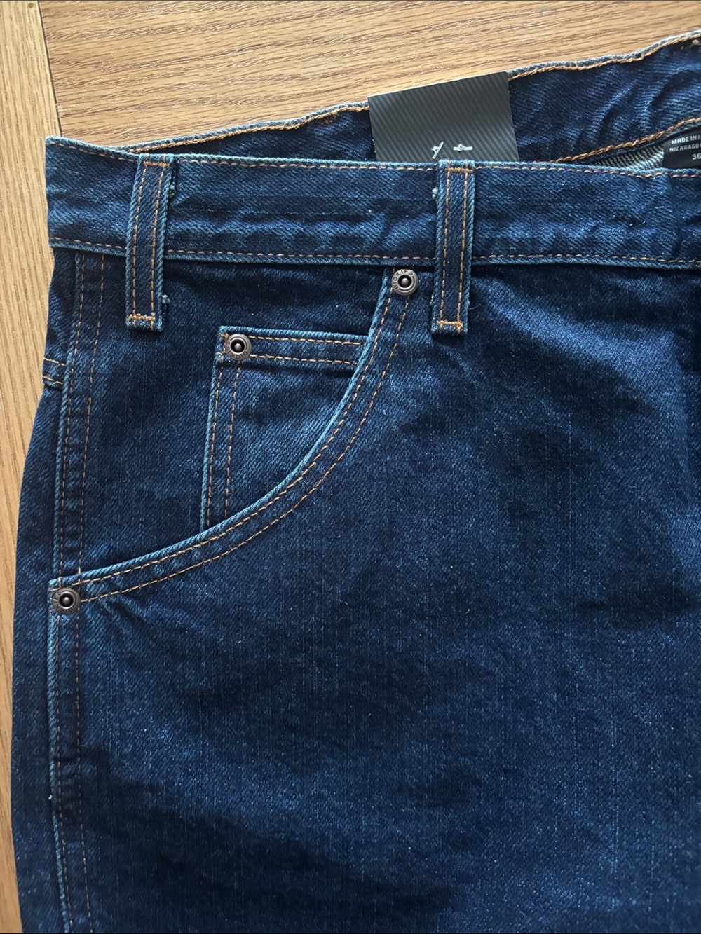 Dickies Men’s Straight Leg Jeans - Dark Blue Denim - Picture 7 of 7